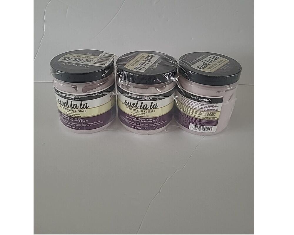 Aunt Jackies Curl La La Defining Curl Custard - Lot of 3
